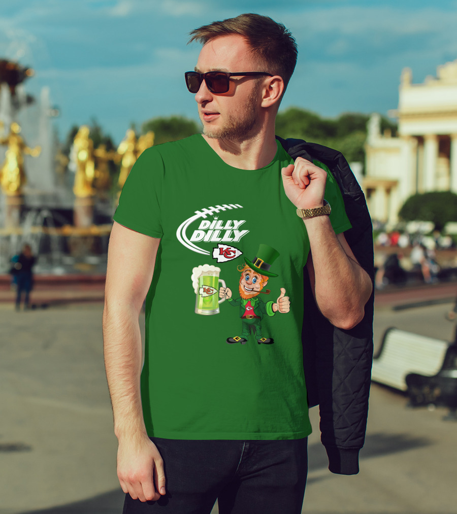 Dilly Dilly Chiefs Leprechaun St Patrick's Day Drink T-Shirt