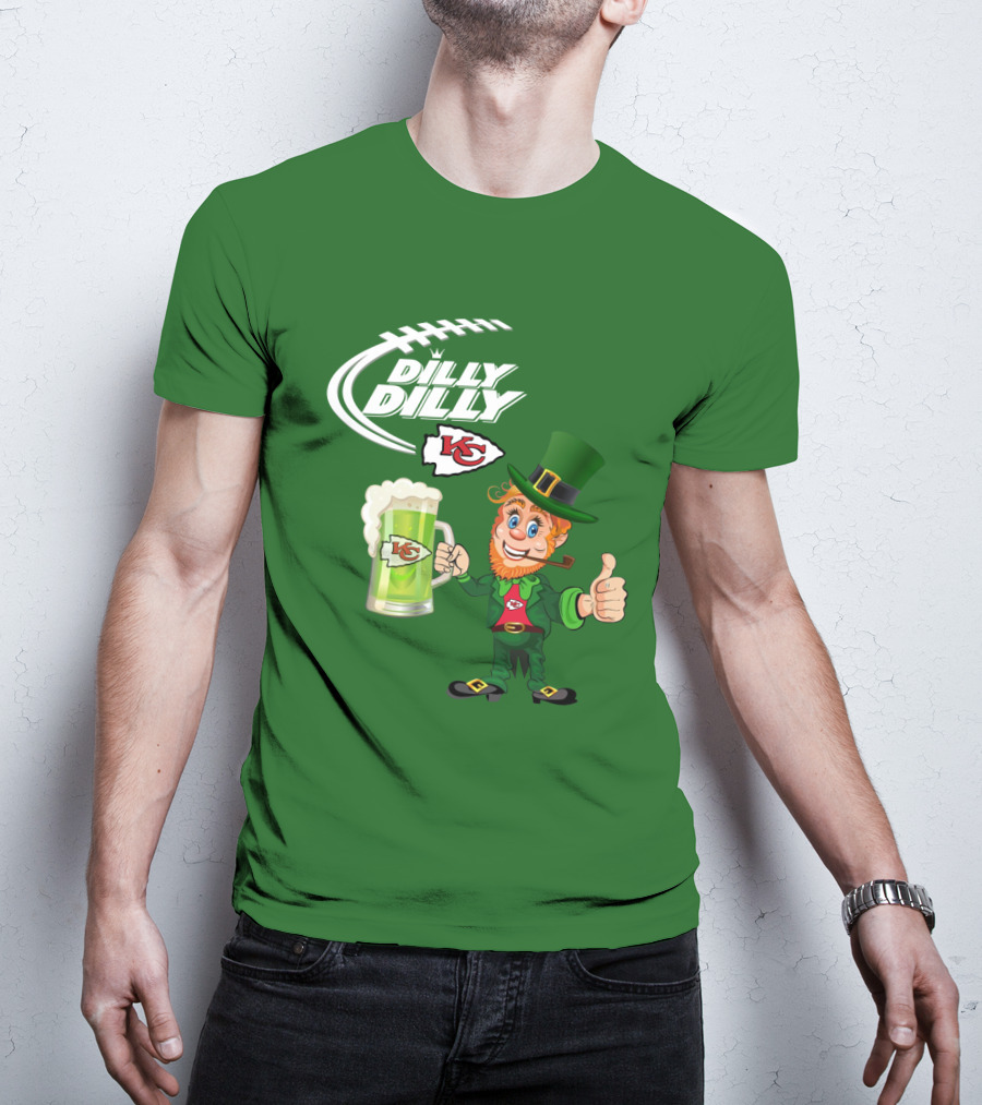 Dilly Dilly Chiefs Leprechaun St Patrick's Day Drink T-Shirt