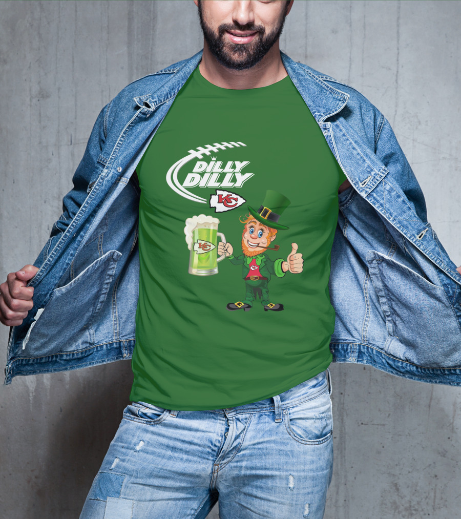 Dilly Dilly Chiefs Leprechaun St Patrick's Day Drink T-Shirt