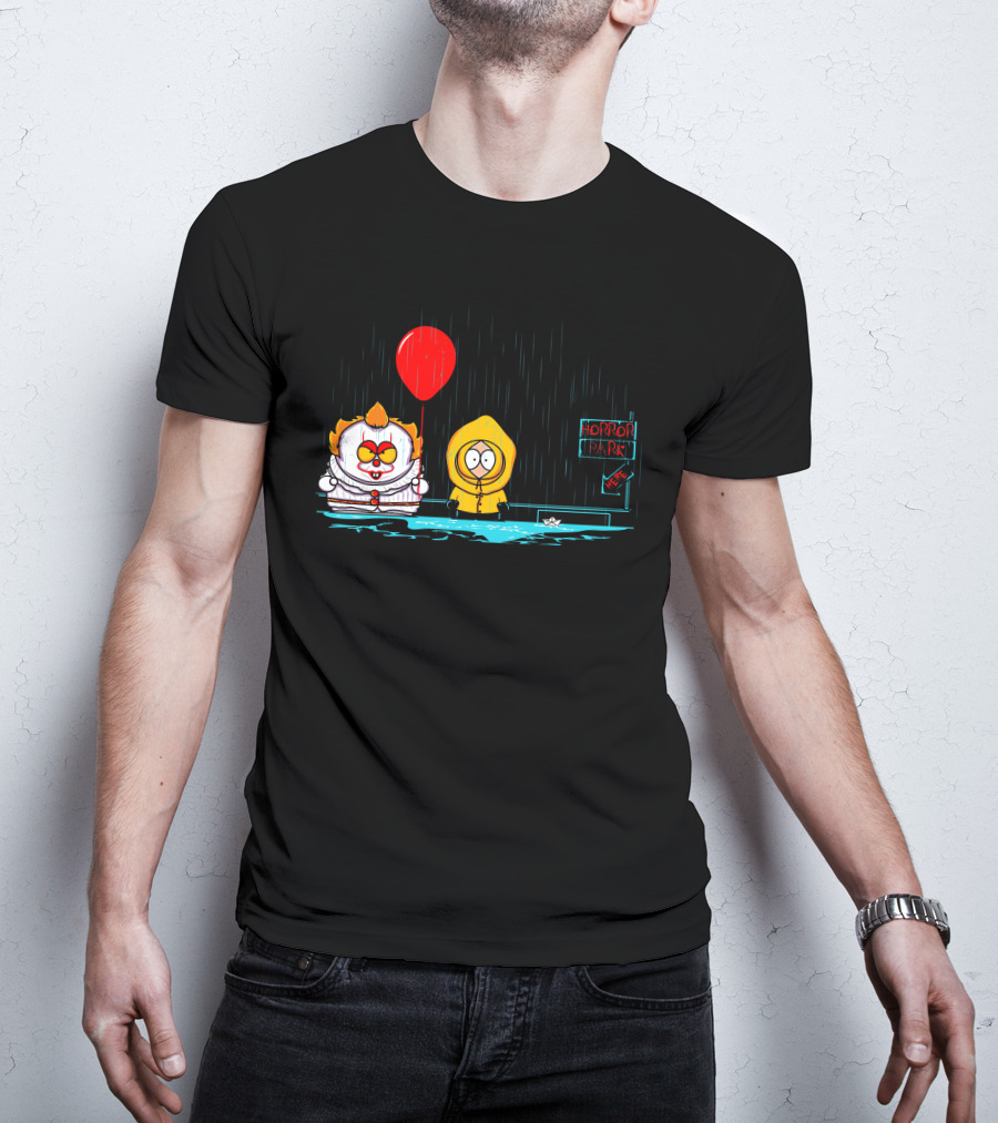Pennywise IT Horror Park Here Rain Balloon Georgie T-Shirt