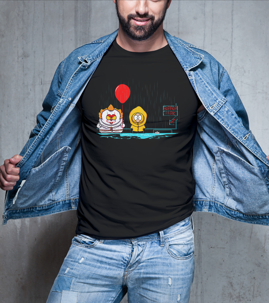 Pennywise IT Horror Park Here Rain Balloon Georgie T-Shirt