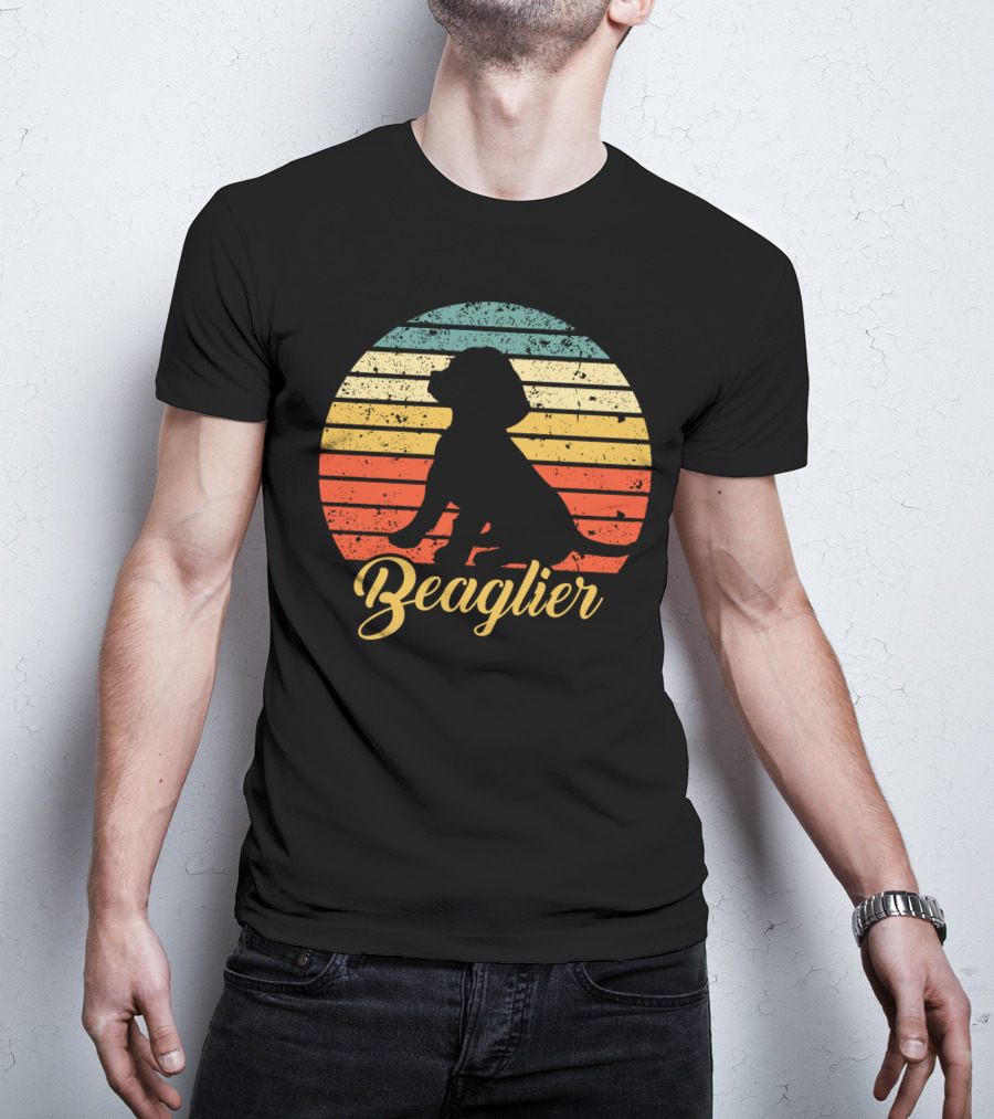 Beaglier Silhouette Vintage Stripes T-Shirt