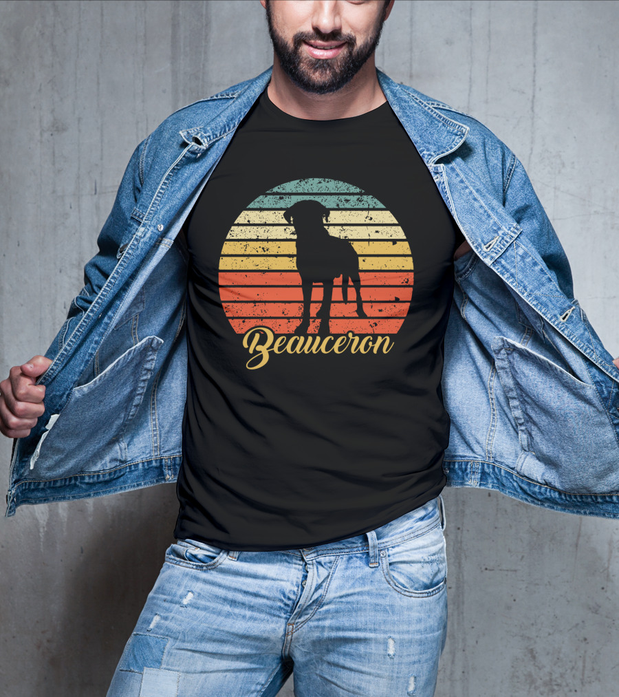 Retro Striped Beauceron T-Shirt