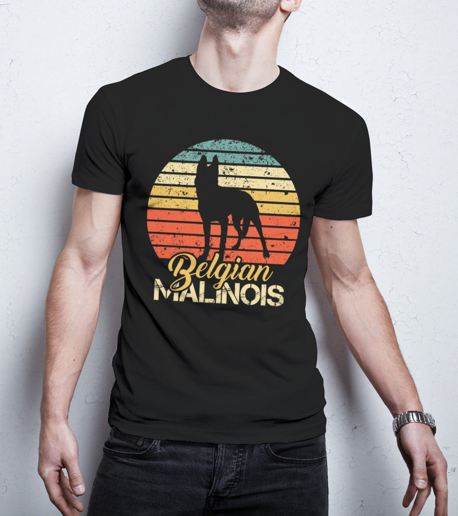 Retro Sunset Belgian Malinois T-Shirt