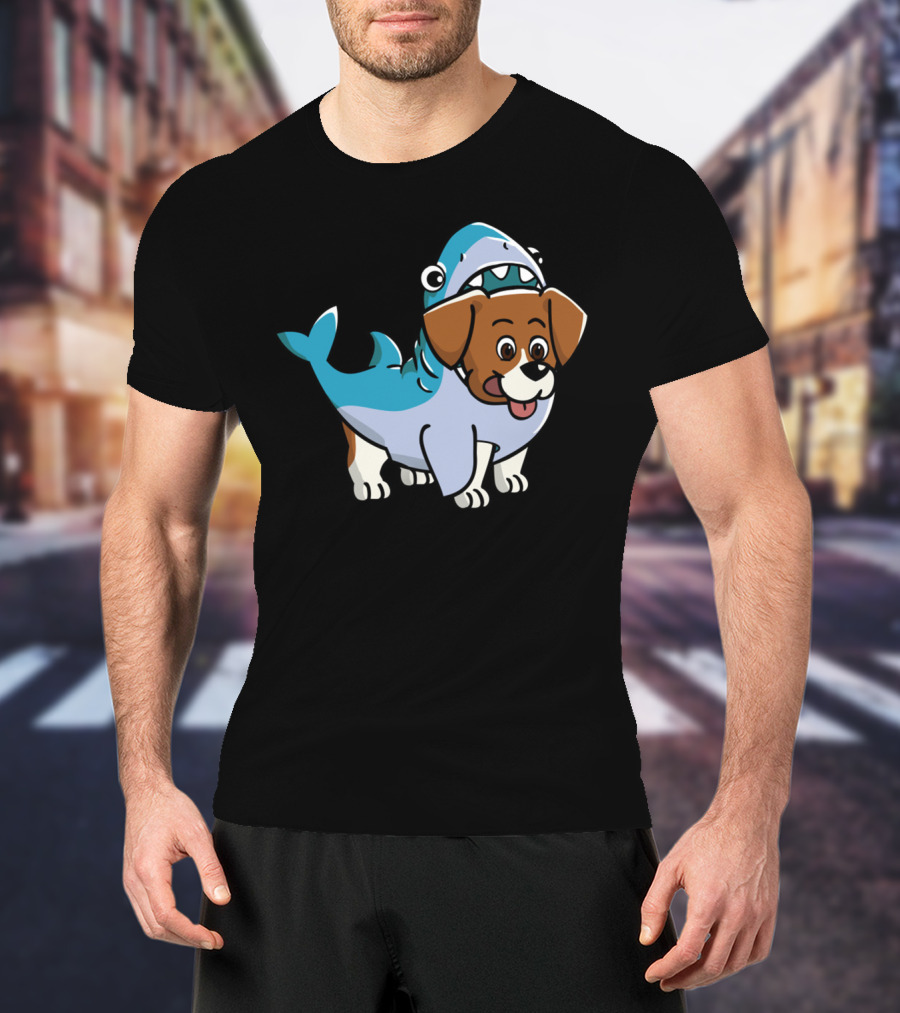 Beagle Shark Costume Hybrid Character T-Shirt