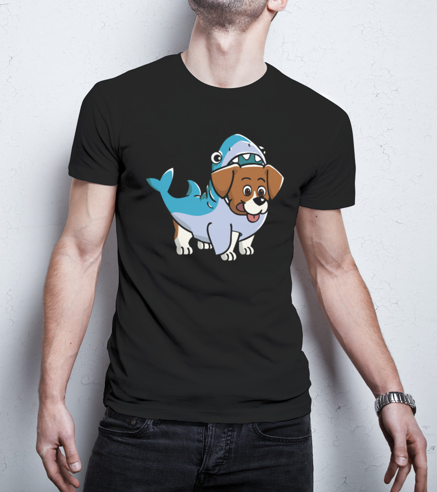 Beagle Shark Costume Hybrid Character T-Shirt