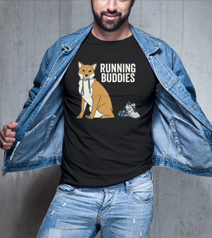 Shiba Inu Running Buddies With Sneakers T-Shirt