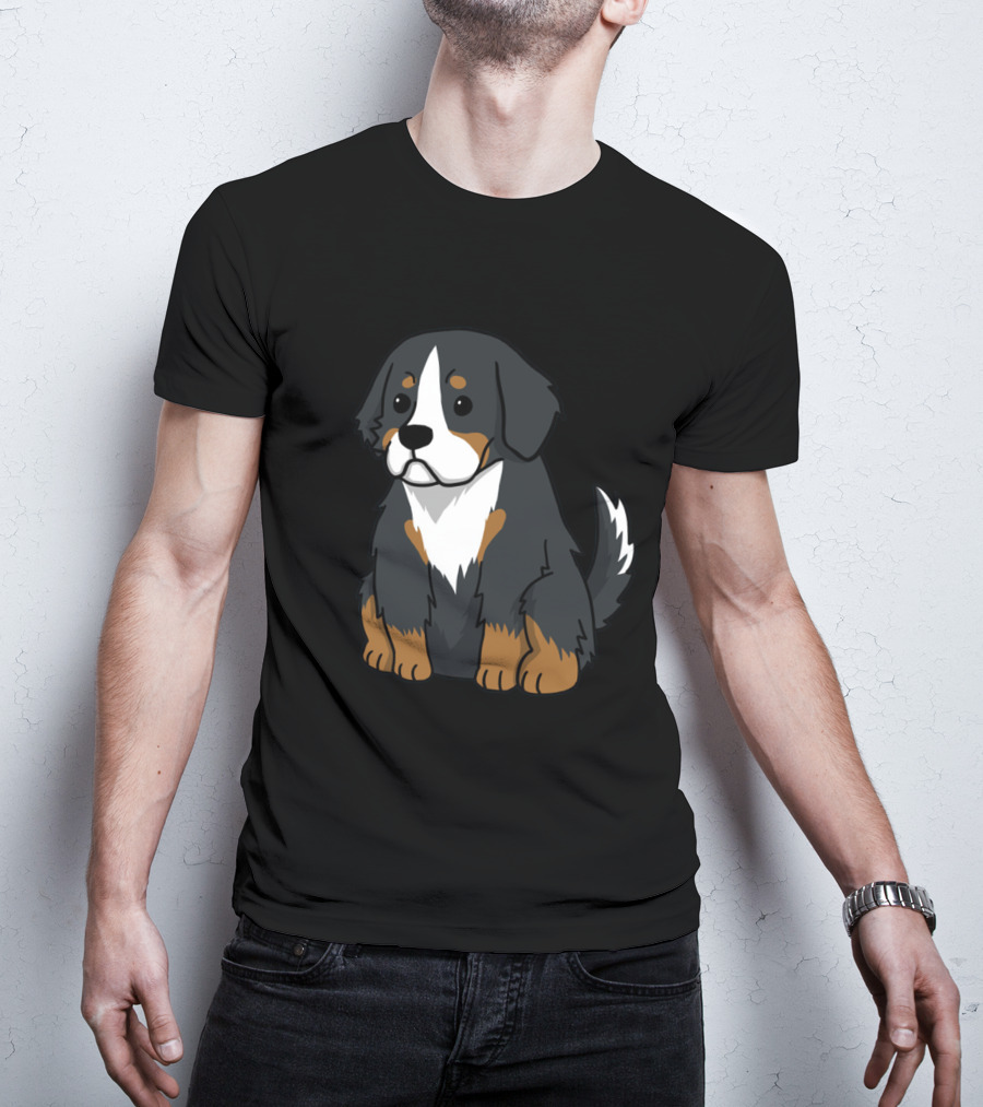 BERNESE Mountain Dog Cartoon Puppy Cute T-Shirt