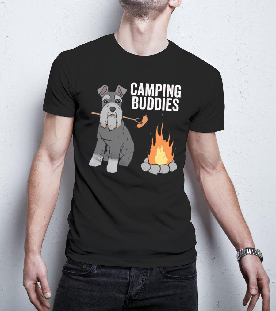 Schnauzer And Campfire Fun: Camping Buddies Delight T-Shirt