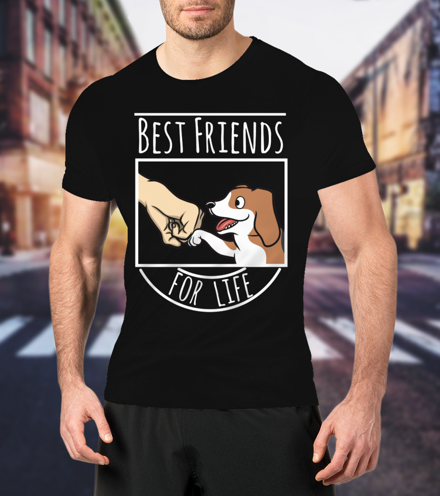 Best Friends For Life Beagle Fist Bump T-Shirt