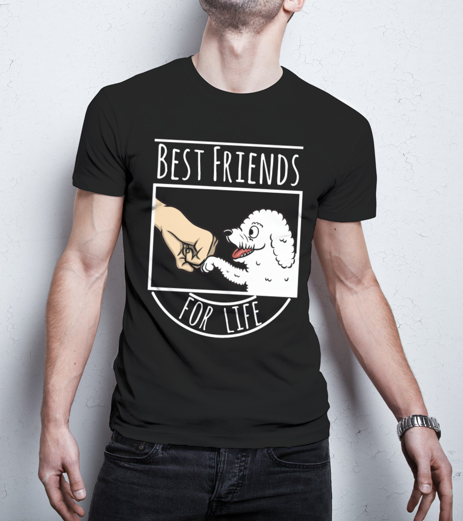 Bichon Frise Best Friends For Life Fist Bump T-Shirt