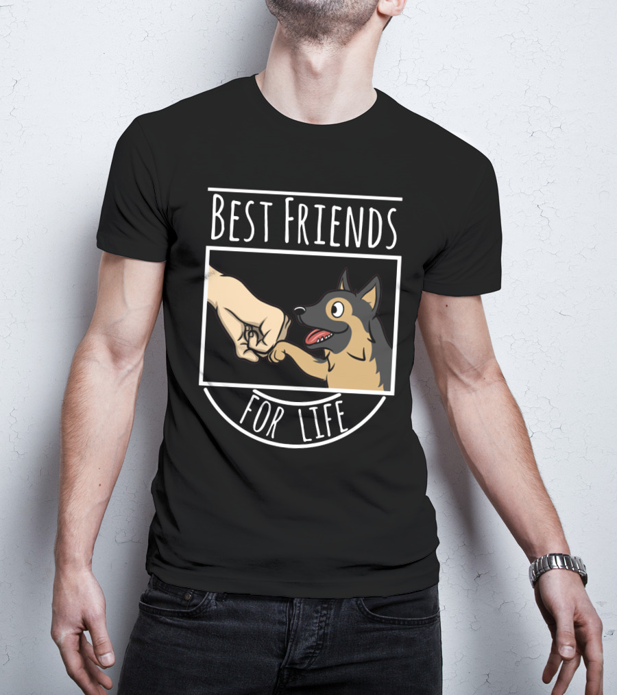 Best Friends For Life German Shepherd Fist Bump T-Shirt