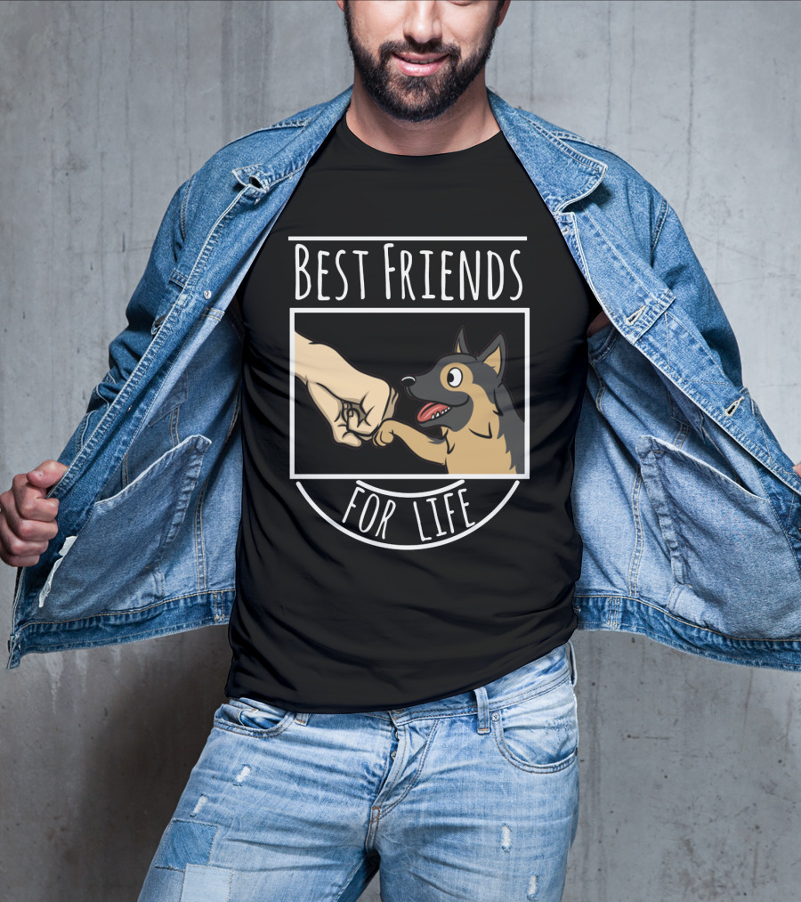Best Friends For Life German Shepherd Fist Bump T-Shirt