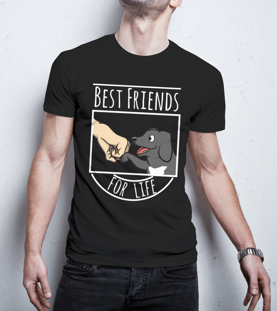 Best Friends For Life Great Dane Fist Bump Dog Companion T-Shirt