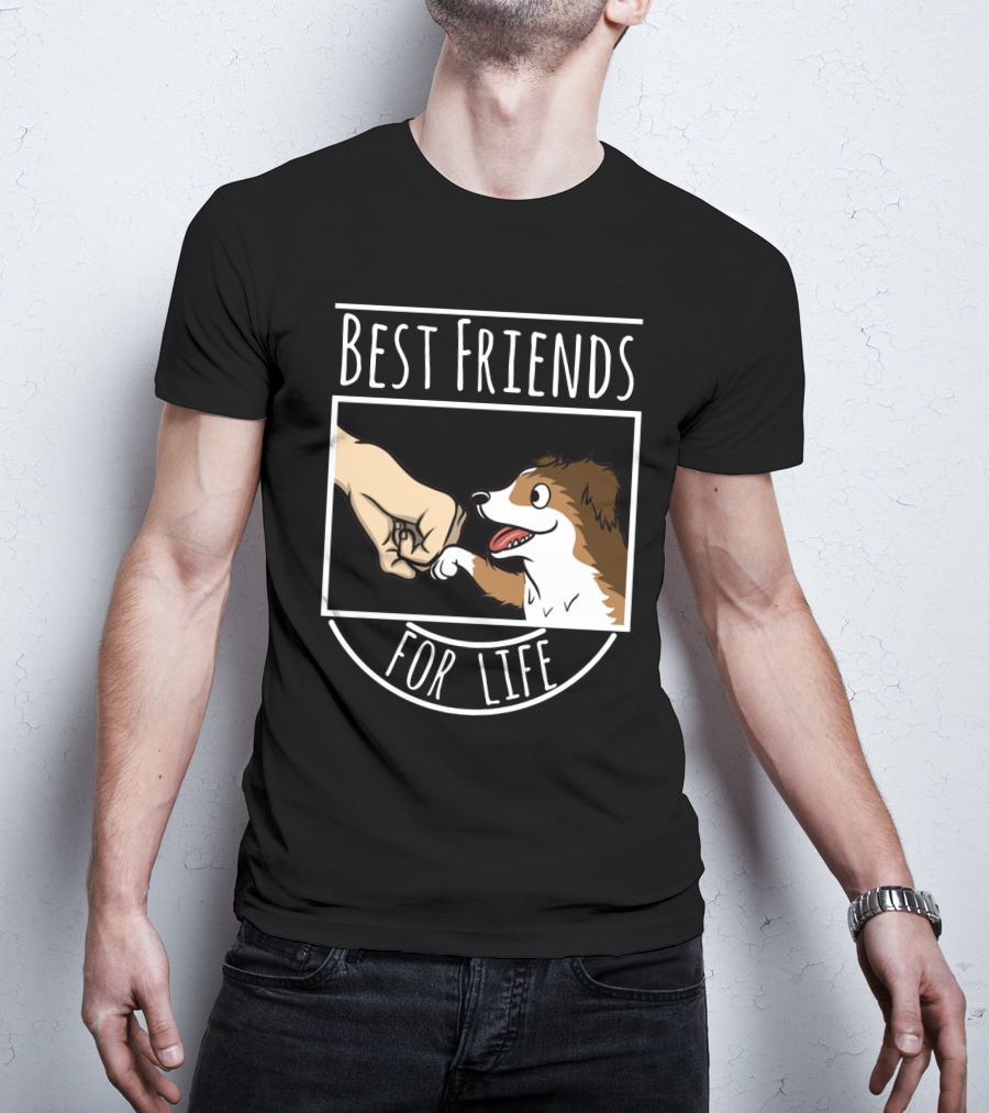 Best Friends For Life Sheltie Fist Bump Solidarity T-Shirt