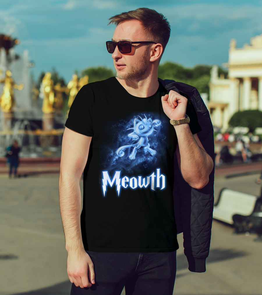 Meowth Pokemon Wizardry Aura T-Shirt