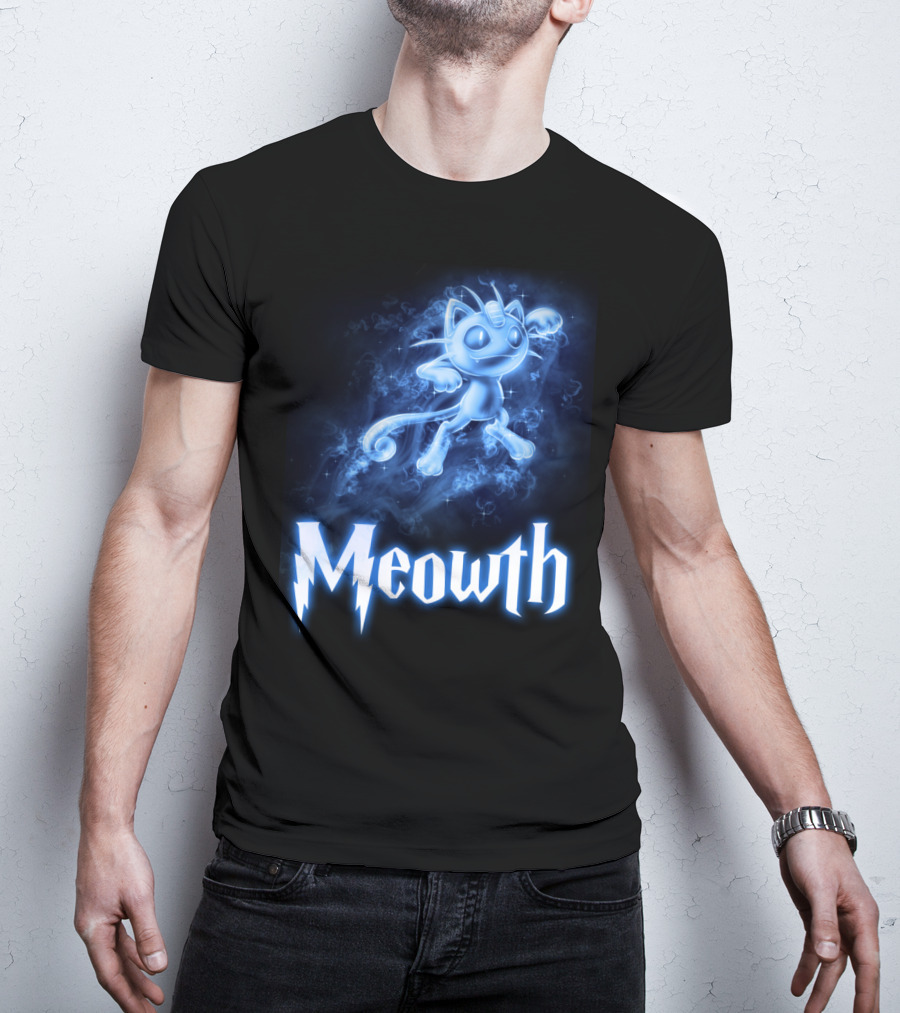 Meowth Pokemon Wizardry Aura T-Shirt