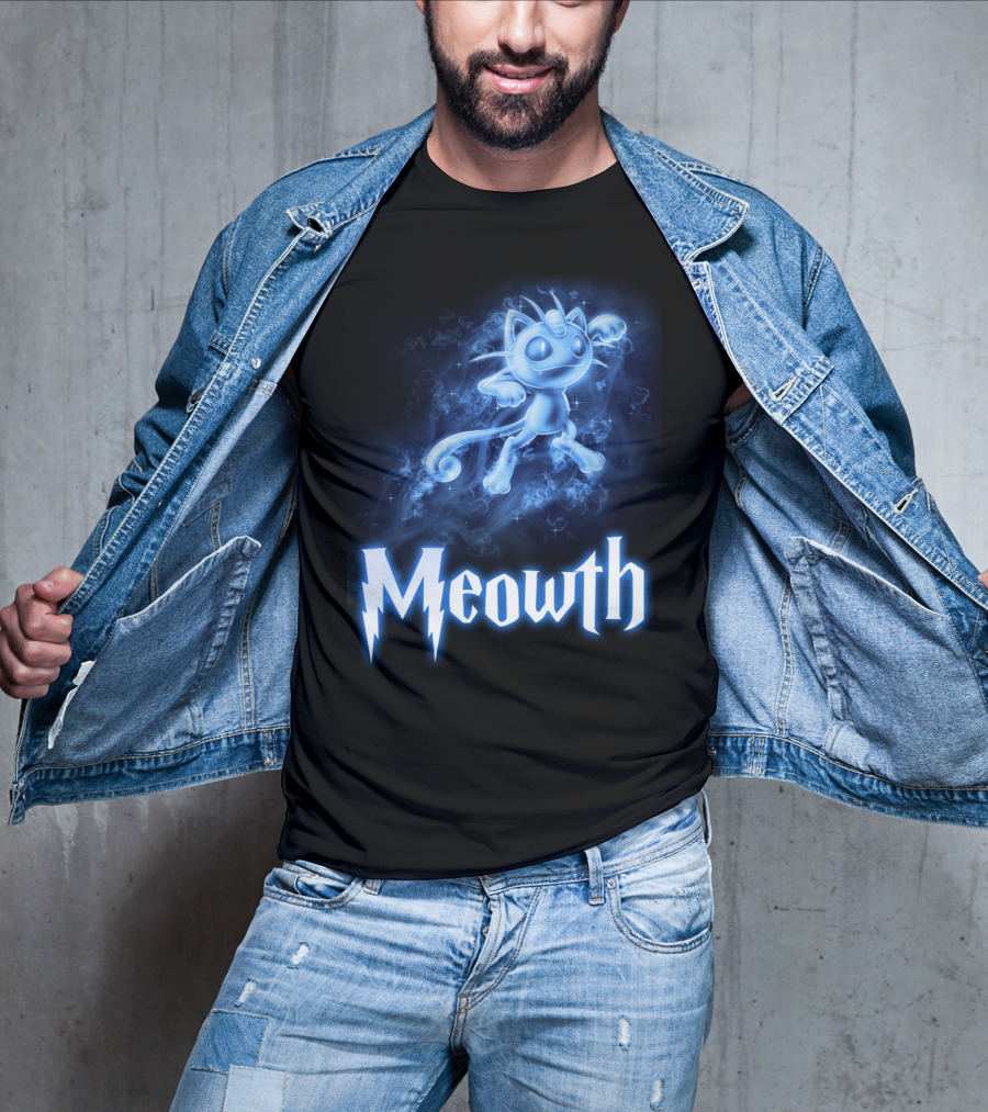 Meowth Pokemon Wizardry Aura T-Shirt