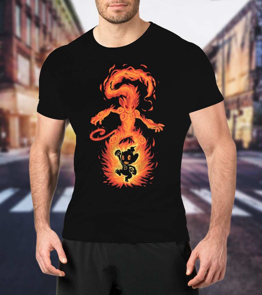Evolution Pokemon Chimchar Infernape Ember Transformation T-Shirt