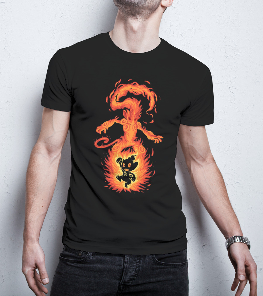 Evolution Pokemon Chimchar Infernape Ember Transformation T-Shirt