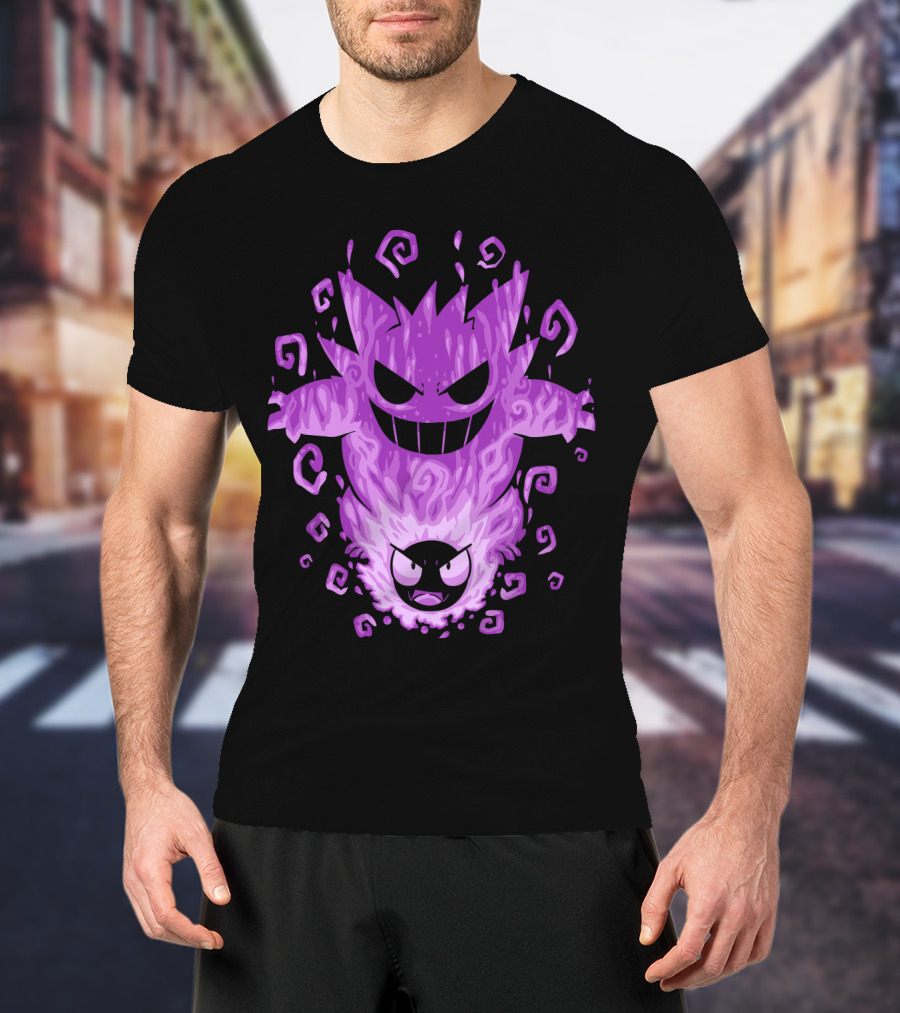 Evolution Pokemon Gengar Gastly T-Shirt