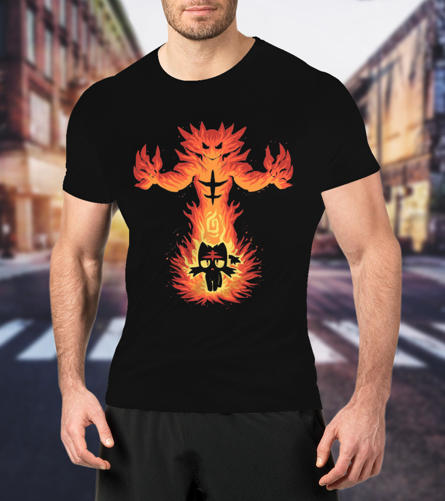 Litten To Incineroar Evolution Fire Pokemon T-Shirt