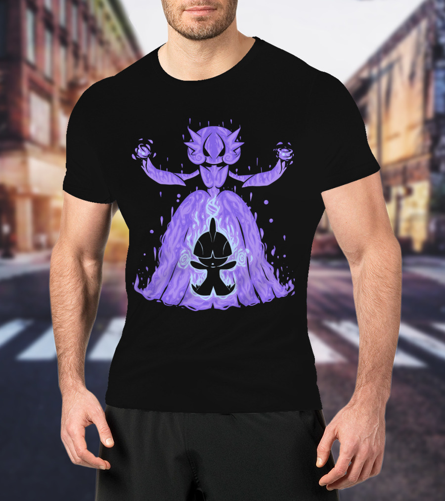 Evolution Pokemon Mega Gardevoir With Purple T-Shirt