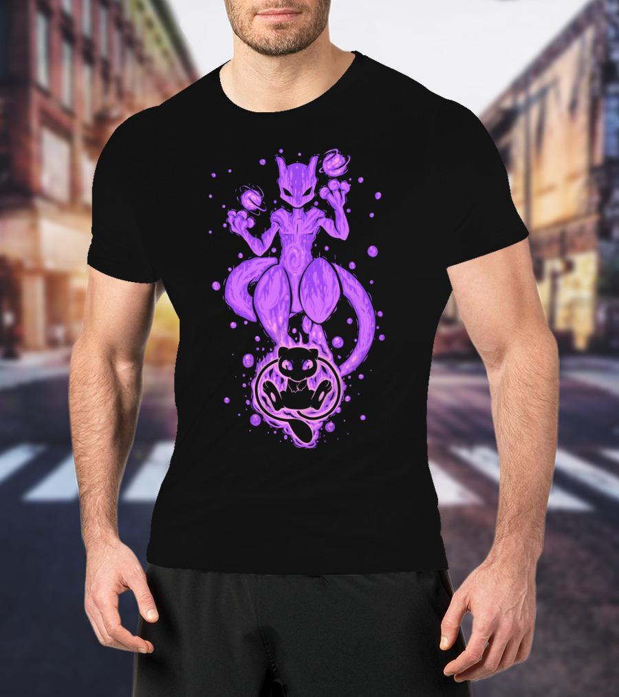 Evolution Pokemon Mewtwo Mew Kanto Legends T-Shirt