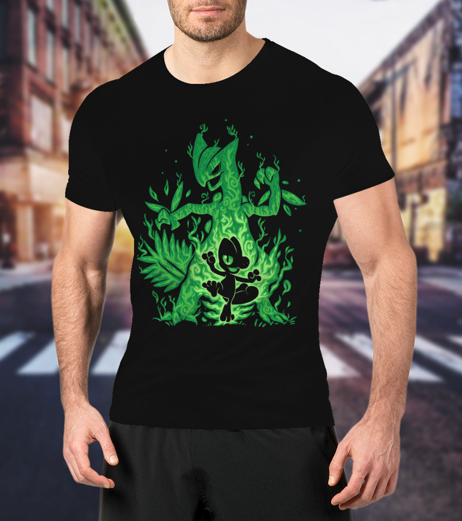 Evolution Pokemon Treecko To Sceptile Transformation T-Shirt