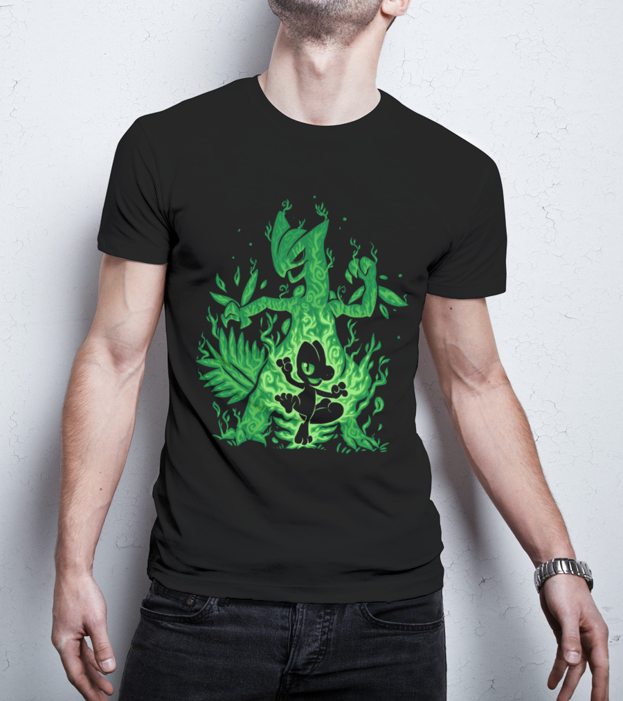 Evolution Pokemon Treecko To Sceptile Transformation T-Shirt
