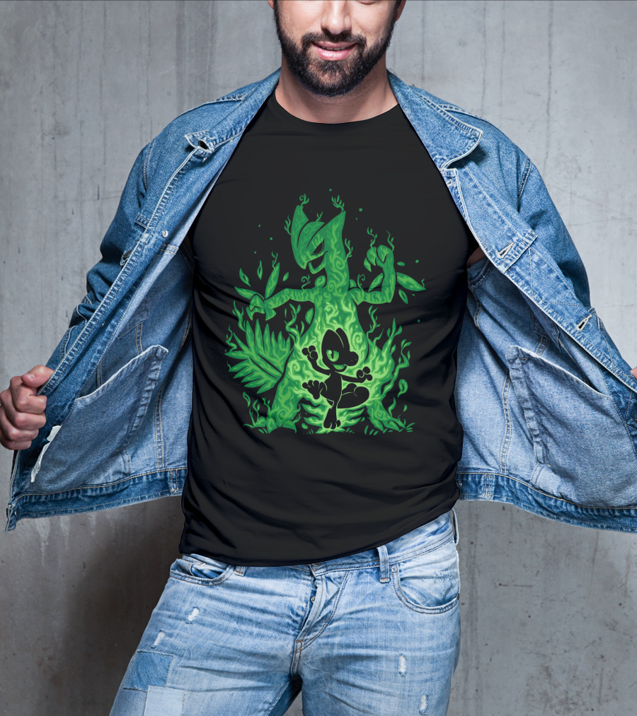 Evolution Pokemon Treecko To Sceptile Transformation T-Shirt