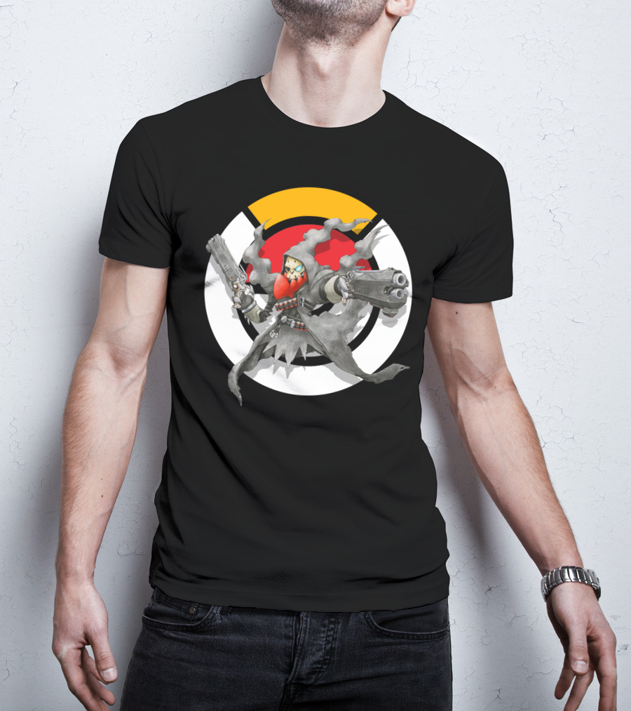 Pokemon Darkrai Reaper Guns Circle Symbol Crossover T-Shirt