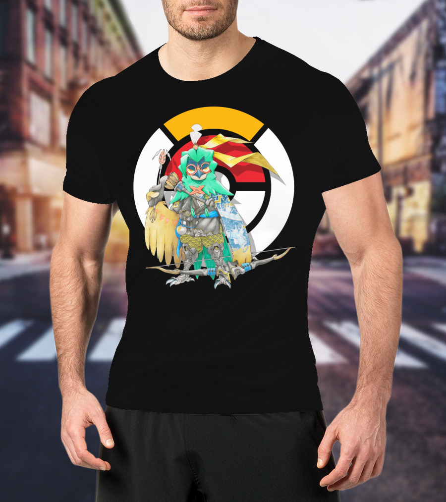 Pokemon X Overwatch Decidueye Hanzo Crossover T-Shirt