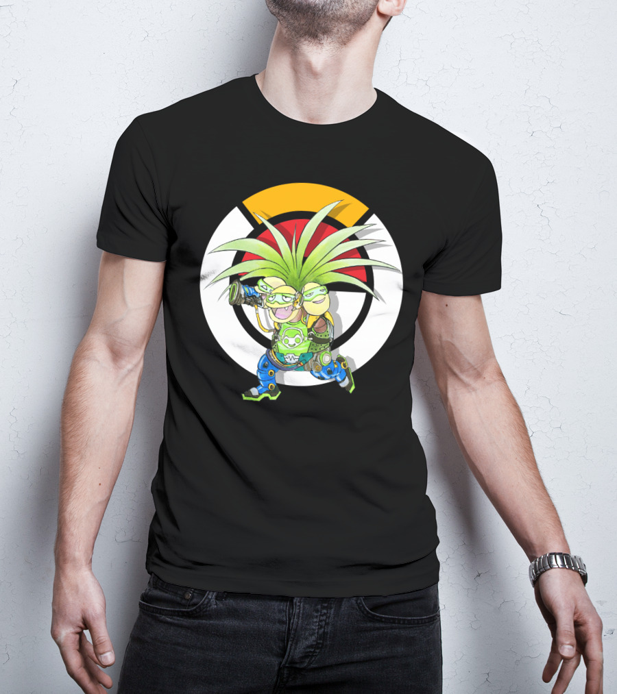 Pokemon X Overwatch Exeggutor Lucio Mashup T-Shirt