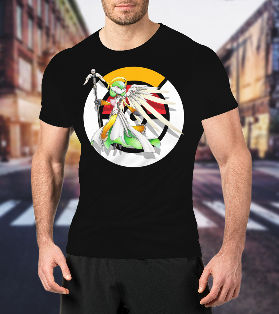 Pokemon Overwatch Gardevoir Mercy Crossover T-Shirt