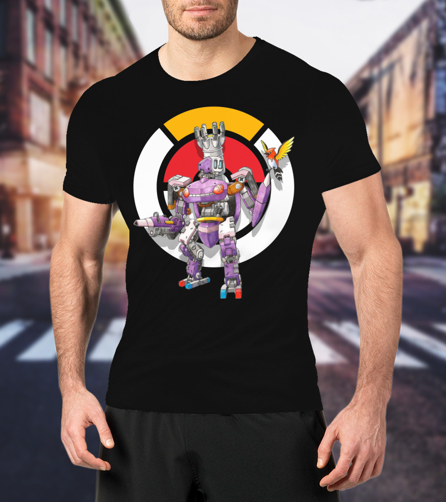 Pokemon X Over Genesect X Bastion Mech Crossover T-Shirt