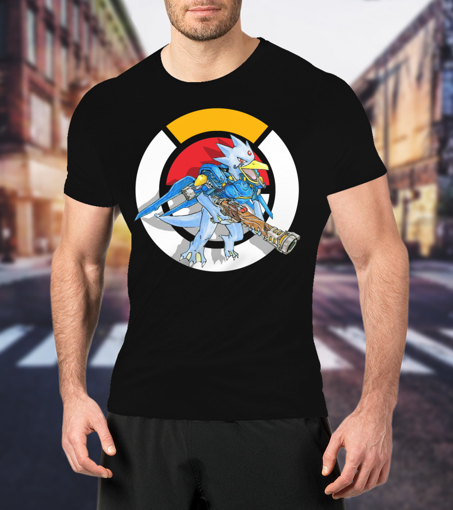 POKEMON X OVERWATCH GOLDUCK X PHARAH Crossover T-Shirt