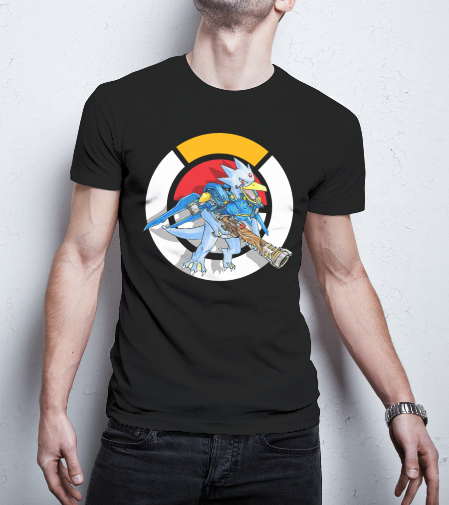 POKEMON X OVERWATCH GOLDUCK X PHARAH Crossover T-Shirt