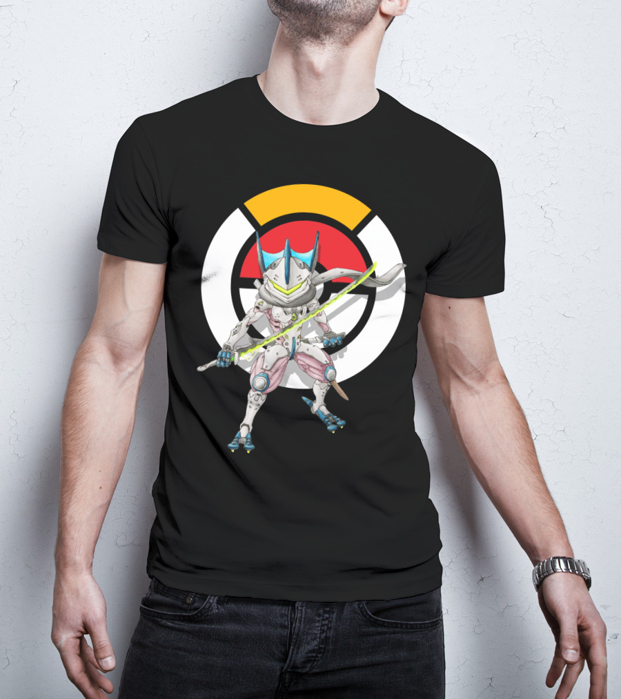 POKEMON OVERWATCH GRENINJA GENJI Crossover Fusion T-Shirt