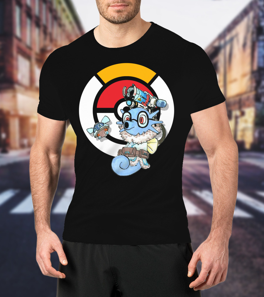 POKEMON X HORSEA MAY Crossover With Hat Glasses Backpack And Poké Ball T-Shirt