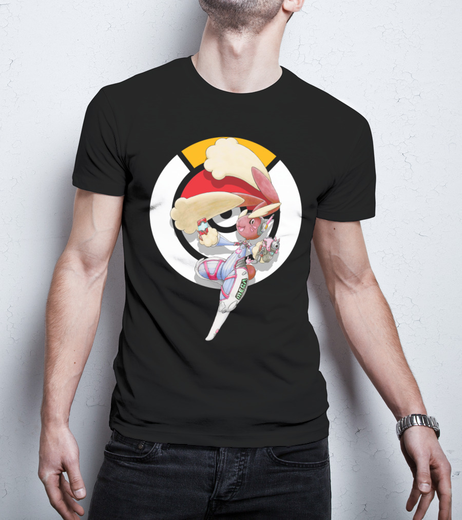 Pokemon X Overwatch Lopunny D.va Mecha Crossover T-Shirt