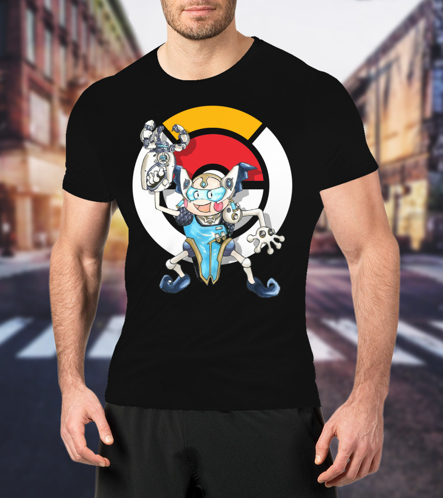 Pokemon X Over Mr. Mime Crossover With Symmetra T-Shirt