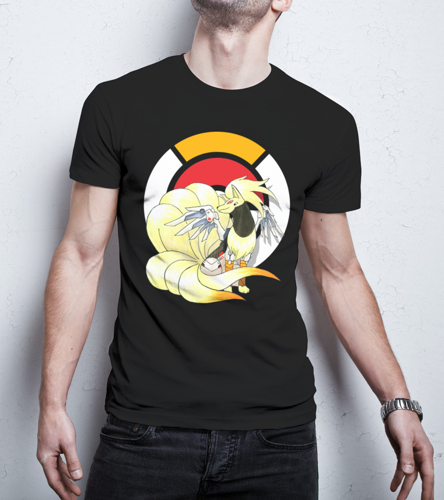 POKEMON X NINETAILS X MERCY Overwatch Crossover T-Shirt