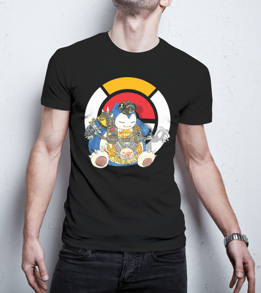 Pokemon Snorlax Hog Power Overwatch Crossover T-Shirt