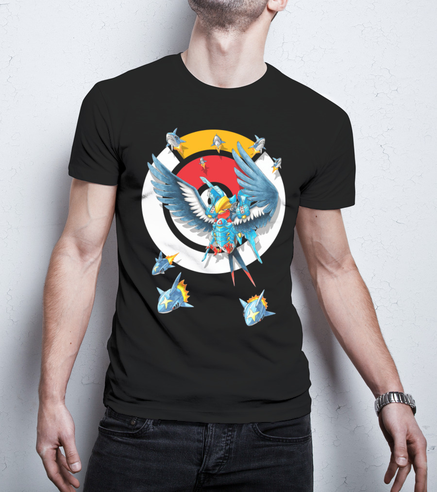 Pokemon Swellow Pharah Battle Symbols Sharks Circle T-Shirt