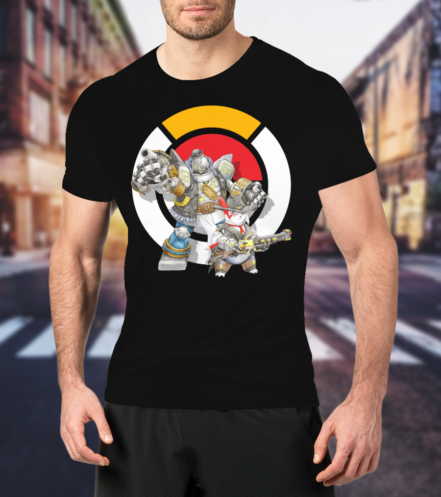 Pokemon X Overwatch Zangoose Torbjorn Mecha T-Shirt