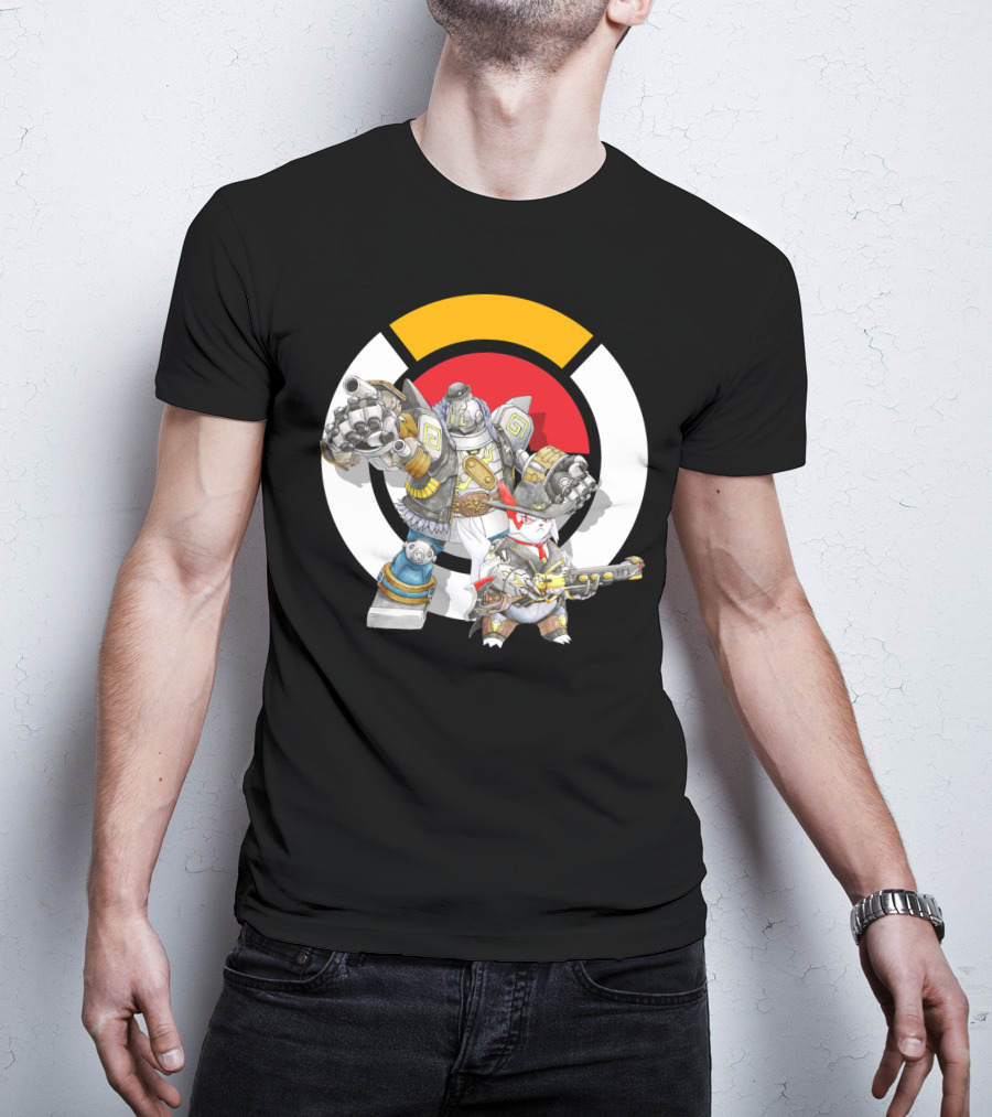 Pokemon X Overwatch Zangoose Torbjorn Mecha T-Shirt
