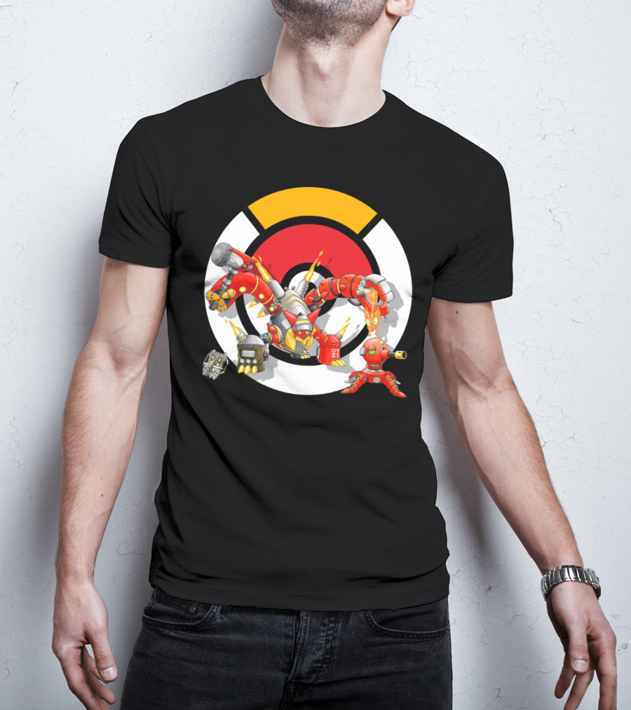 Pokemon X Overwatch Volcanion Torbjorn Mashup T-Shirt