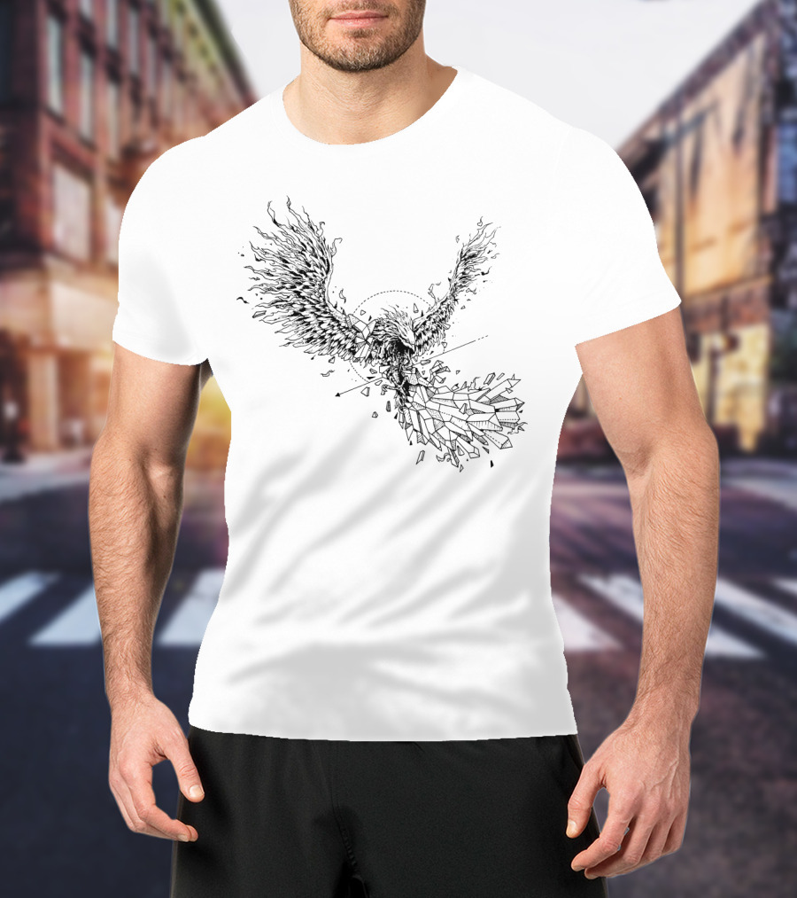 Geometric Pokemon Moltres Line T-Shirt
