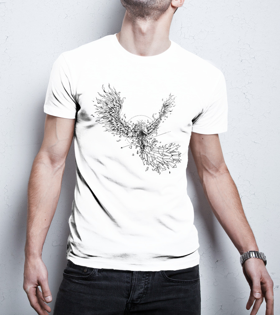 Geometric Pokemon Moltres Line T-Shirt